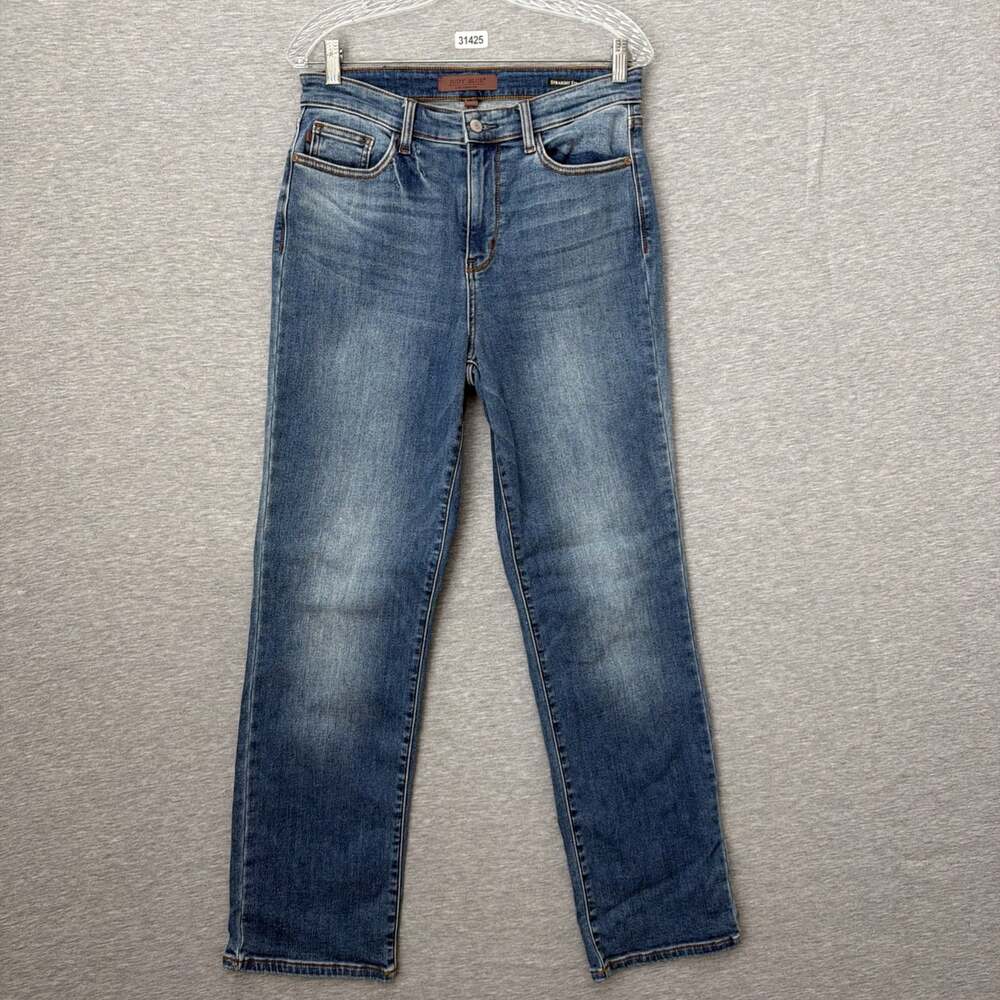 Judy Blue Womens 9/29 Fleece Lined High Rise Straight Fit Blue Stretch Jeans